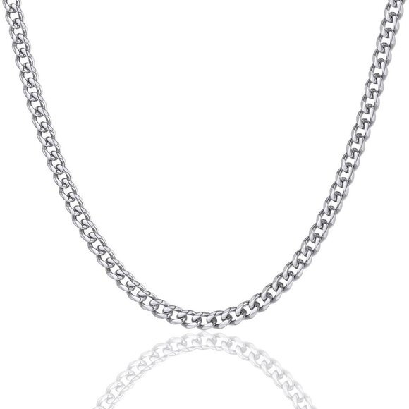 Stainless Steel Cuban Link Chains for Men Miami Cuban Chain Necklace Mens Jewelr